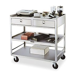 Mobile Equipment Cart with Two Drawers