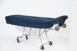 Mortuary Cot Cover - Lined Navy Blue